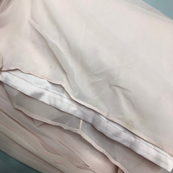 Vivian Diamond Dessy Collection Blush Chiffon Cut Out Maxi Bridesmaid 2906 - Picture 5 of 13